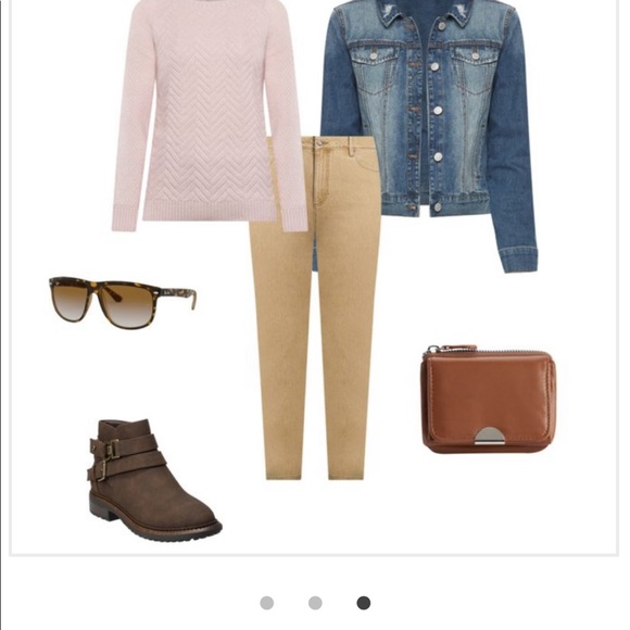 NWT Women's Sonoma Lattice-Front Raglan Crewneck Sweater
L, Dusty Pink - Picture 3 of 4